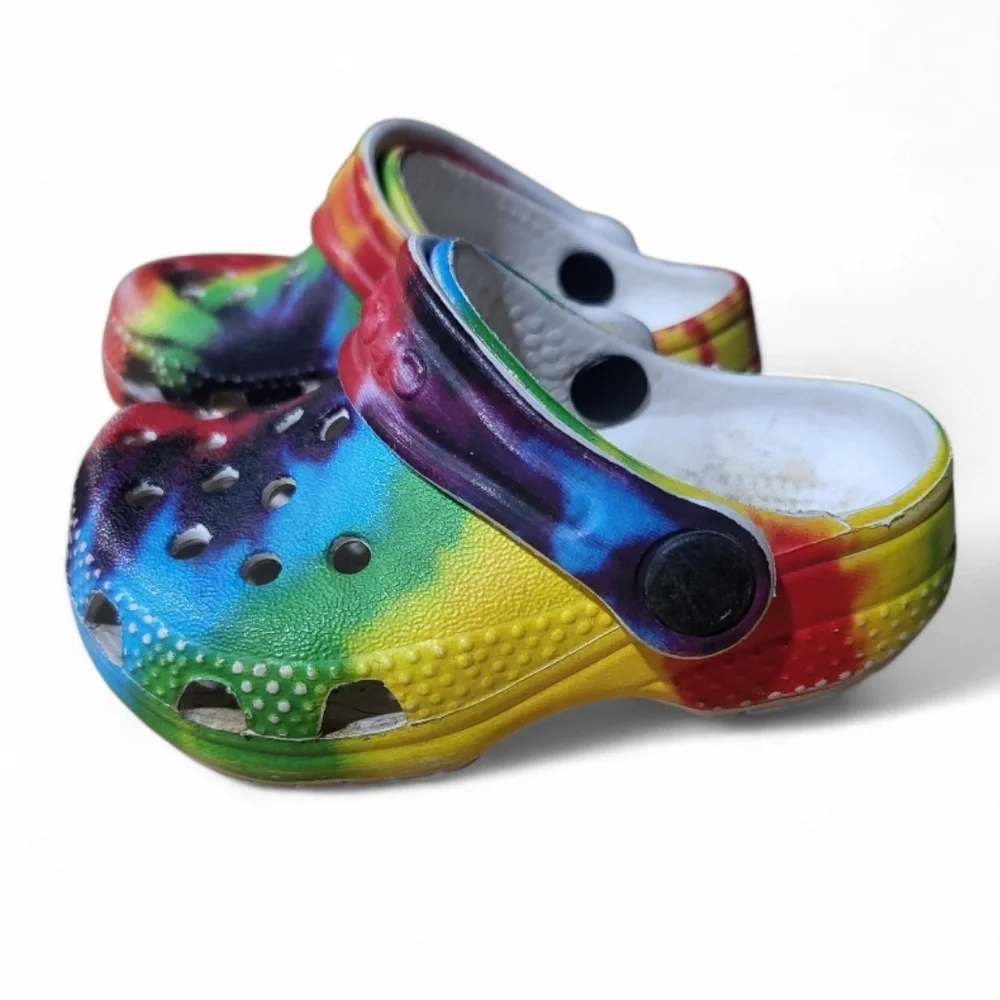 Baby CROCS Red and Yellow Sandals with Ventilation Holes